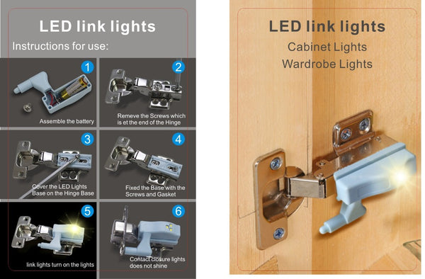 Cabinet Hinge LED Sensor Light 10PCS - Gadget Idol