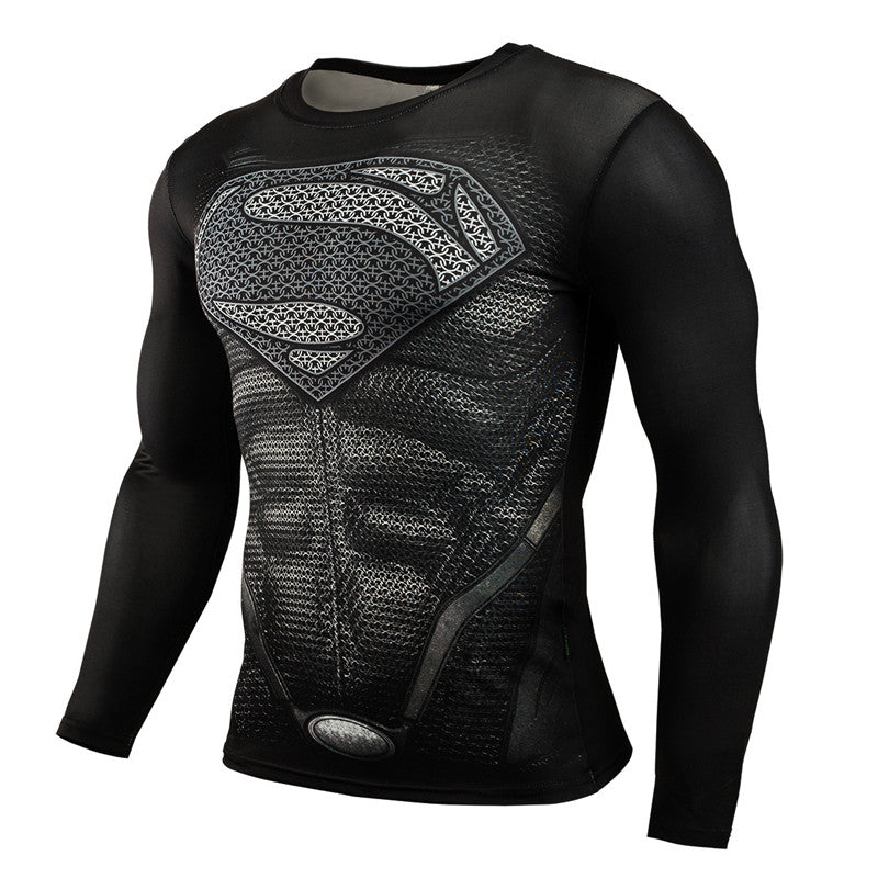 Mens Long Sleeve Superhero Compression T-Shirt - Gadget Idol