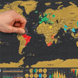 Deluxe Scratch Off World Map Poster - Gadget Idol
